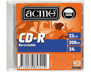 CD-R 200MB/24x, disks 8 cm, MINI